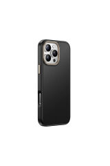 iPhone 16 Pro Max Kılıf M-safe Şarj Özellikli Karbon Fiber Görünümlü Zore Antina Kapak - Gri