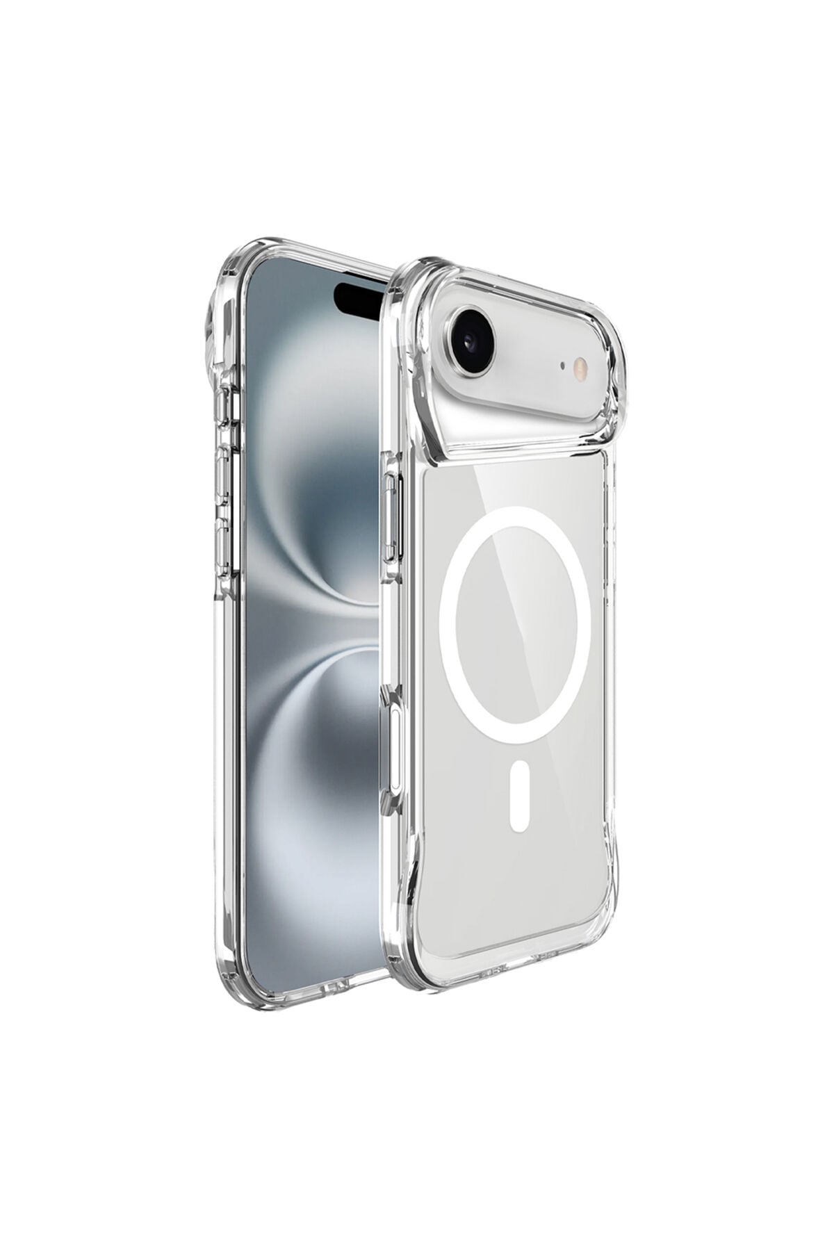 iPhone 17 Air Kılıf Zore M-safe Şarj Özellikli T-Max M-safe Kapak - Şeffaf