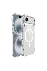 iPhone 17 Air Kılıf Zore M-safe Şarj Özellikli T-Max M-safe Kapak - Şeffaf