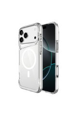 iPhone 17 Pro Kılıf Zore M-safe Şarj Özellikli T-Max M-safe Kapak - Şeffaf