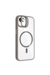 iPhone 17E Kılıf Standlı ve Kamera Lens Hediyeli M-Safe Şarj Özellikli Zore Etro Kapak - Desert Tita