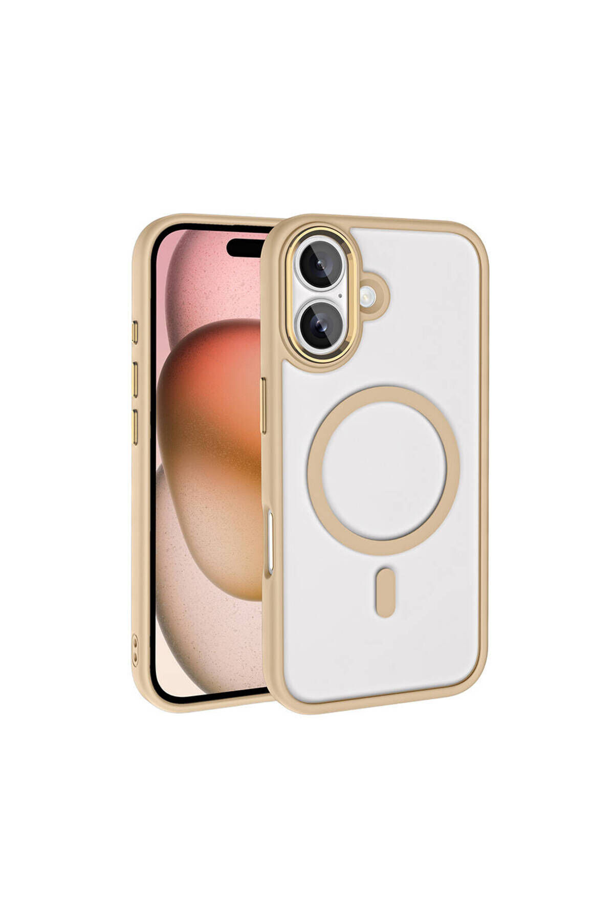 iPhone 16 Plus Kılıf Zore Lansman Kapak-Siyah Rose Brown