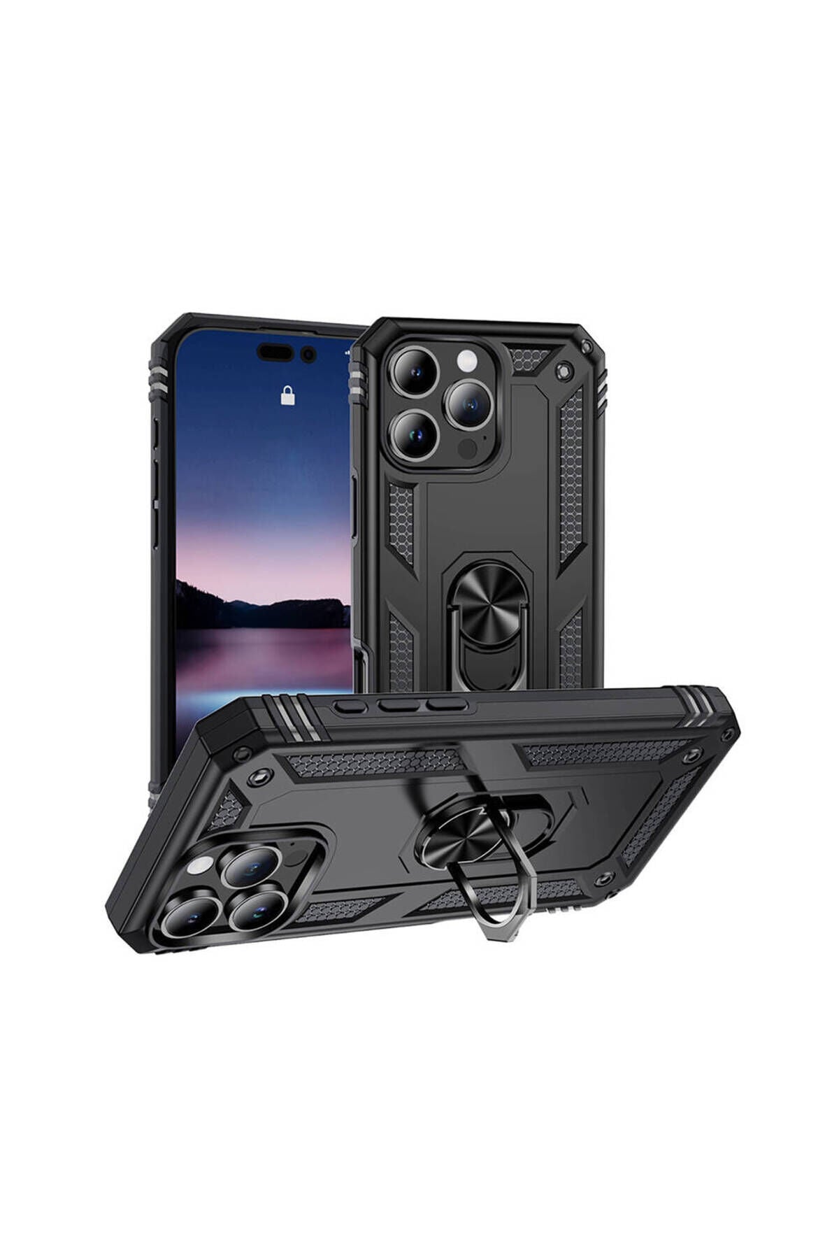 iPhone 16 Pro Kılıf Zore Vega Kapak-Siyah Siyah