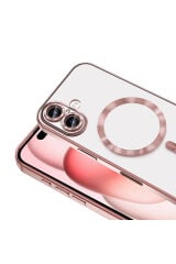 iPhone 16 Kılıf Kamera Korumalı Magsafe Wireless Şarj Özellikli Zore Demre Kapak - Desert Titanyum Siyah
