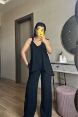 İnce Askılı Salaş Takım Siyah - 38