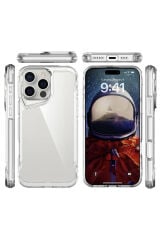 iPhone 16 Pro Kılıf ZPRB T-Max Kapak - Şeffaf Şeffaf