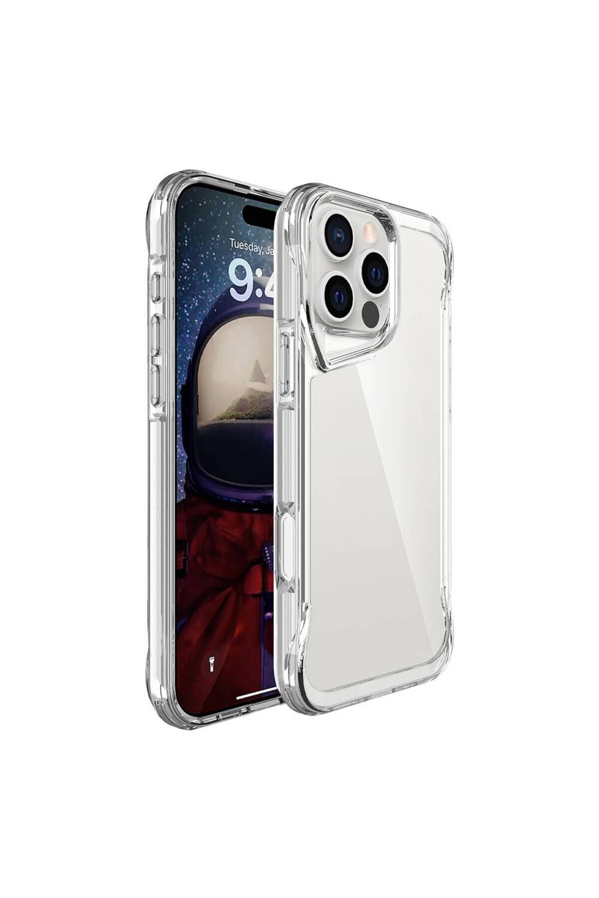 iPhone 16 Pro Max Kılıf Zore T-Max Kapak - Şeffaf Şeffaf