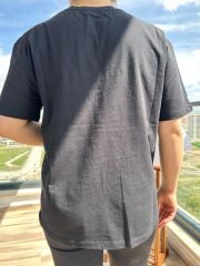 Siyah Zincir Detaylı T-shirt Siyah - L
