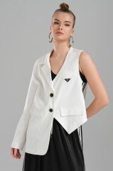 Asimetrik Tek Kol Blazer Ceket