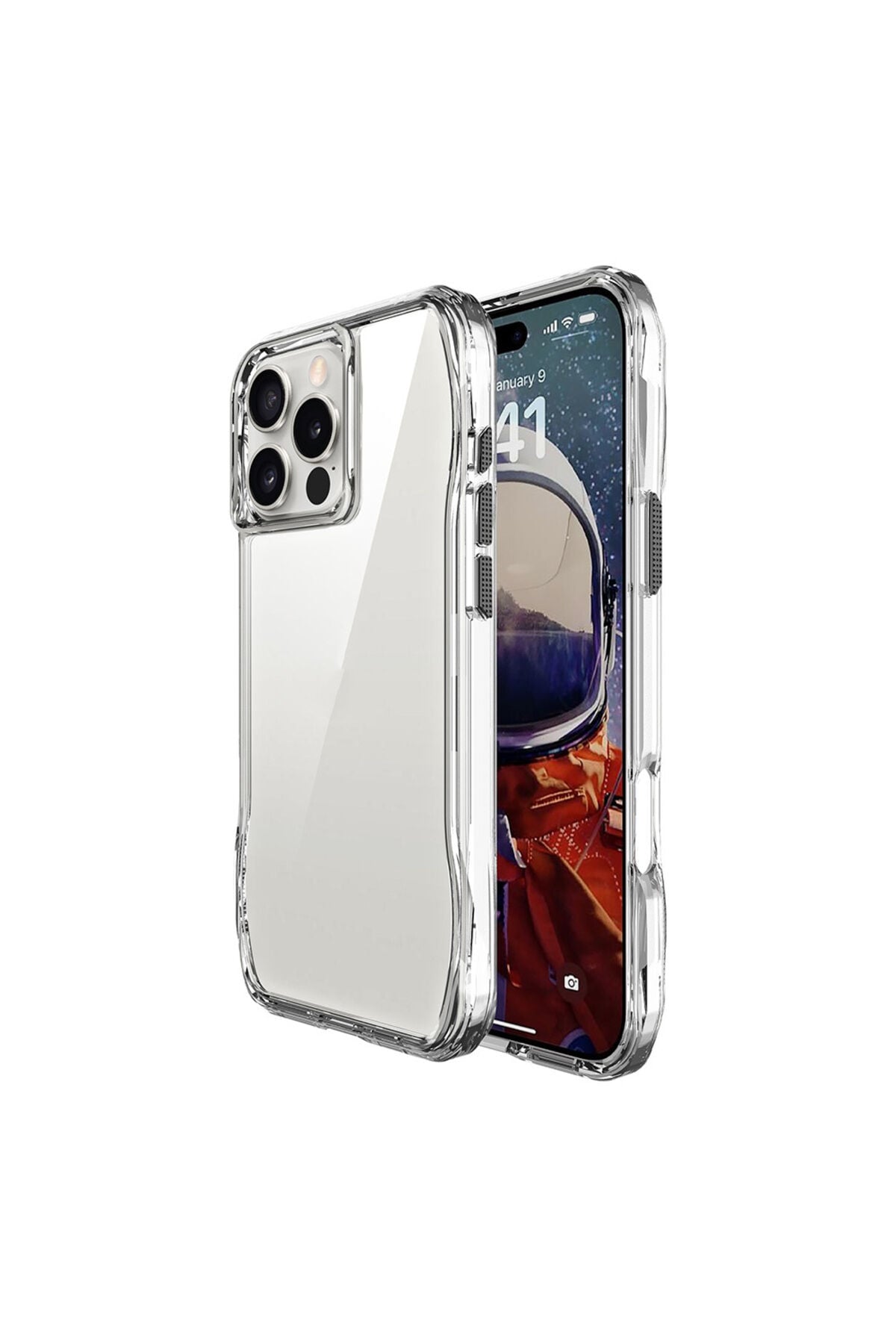 iPhone 16 Pro Kılıf AiHTTgli Şeffaf Zore İncek Kapak-Şeffaf Şeffaf