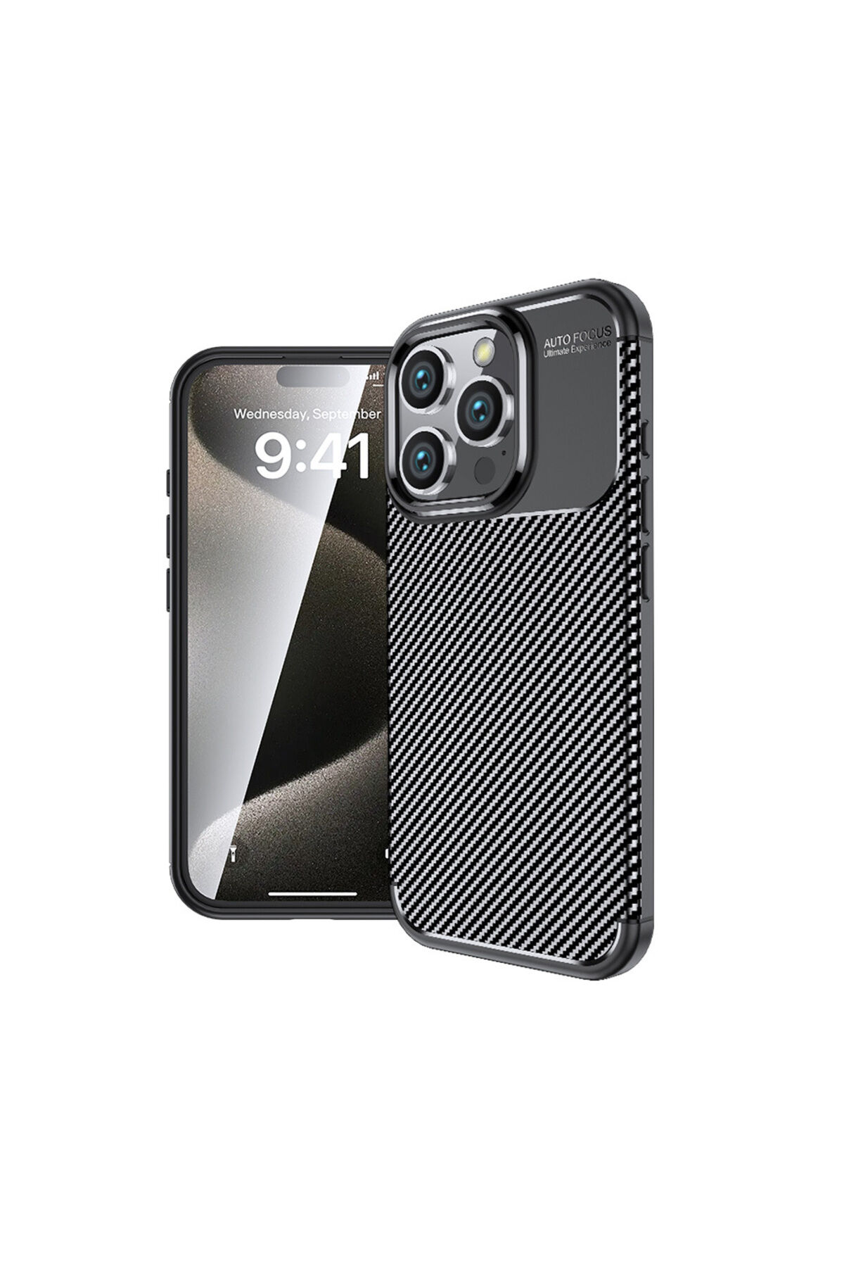 iPhone 16 Pro Max Uyumlu Zore Negro Silikon Kapak-Siyah Siyah