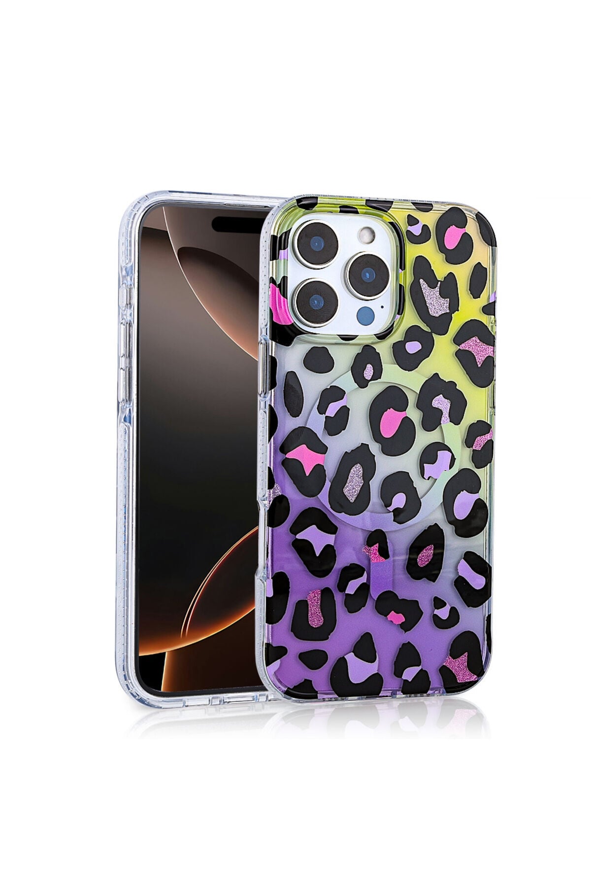 iPhone 16 Pro Uyumlu Kılıf Magsafe Şarj Özellikli Zore Jago Kapak-Beyaz Colorful