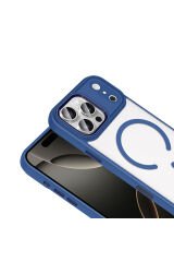 iPhone 17 Pro Max Kılıf Wireless Şarj Özellikli Zore Krom M-safe Silikon Kapak