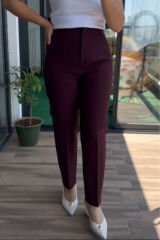 Pensli Havuç Pantolon Bordo - L
