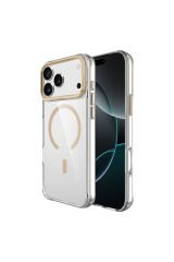 iPhone 17 Pro Max Kılıf M-safe Şarj Özellikli Airbagli Kamera Standlı Zore Azor Kapak