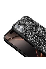 iPhone 16 Kılıf Parlak Taşlı Tasarım Zore Pırlanta Kapak - Lila Gold