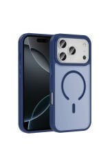 iPhone 17 Pro Max Kılıf M-safe Şarj Özellikli Mat Arka Yüzey Zore Sio Kapak Gri