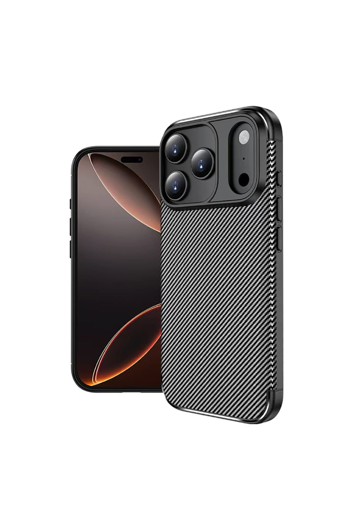 iPhone 17 Pro Max Kılıf Zore Negro Silikon Kapak Siyah