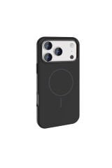 iPhone 17 Pro Max Kılıf M-Safe Şarj Özellikli Metal Kamera Çerçeveli Zore Silikon Kapak Lacivert