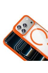 iPhone 17 Pro Max Kılıf M-safe Wireless Şarj Özellikli Silikon Zore Kapak Lacivert