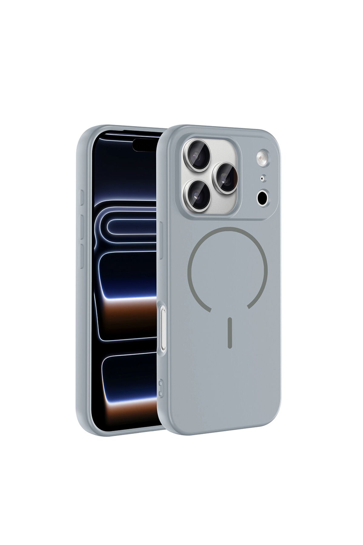 iPhone 17 Pro Max Kılıf M-safe Şarj Özellikli Zore Meta Kapak Siyah