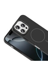 iPhone 16 Pro Kılıf Magsafe Şarj Özellikli Zore Ruby Silikon Kapak - Lacivert Lacivert