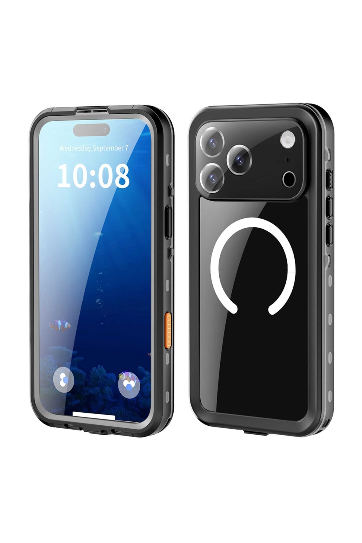 iPhone 17 Pro Max Kılıf 1-1 Su Geçirmez Kılıf Siyah