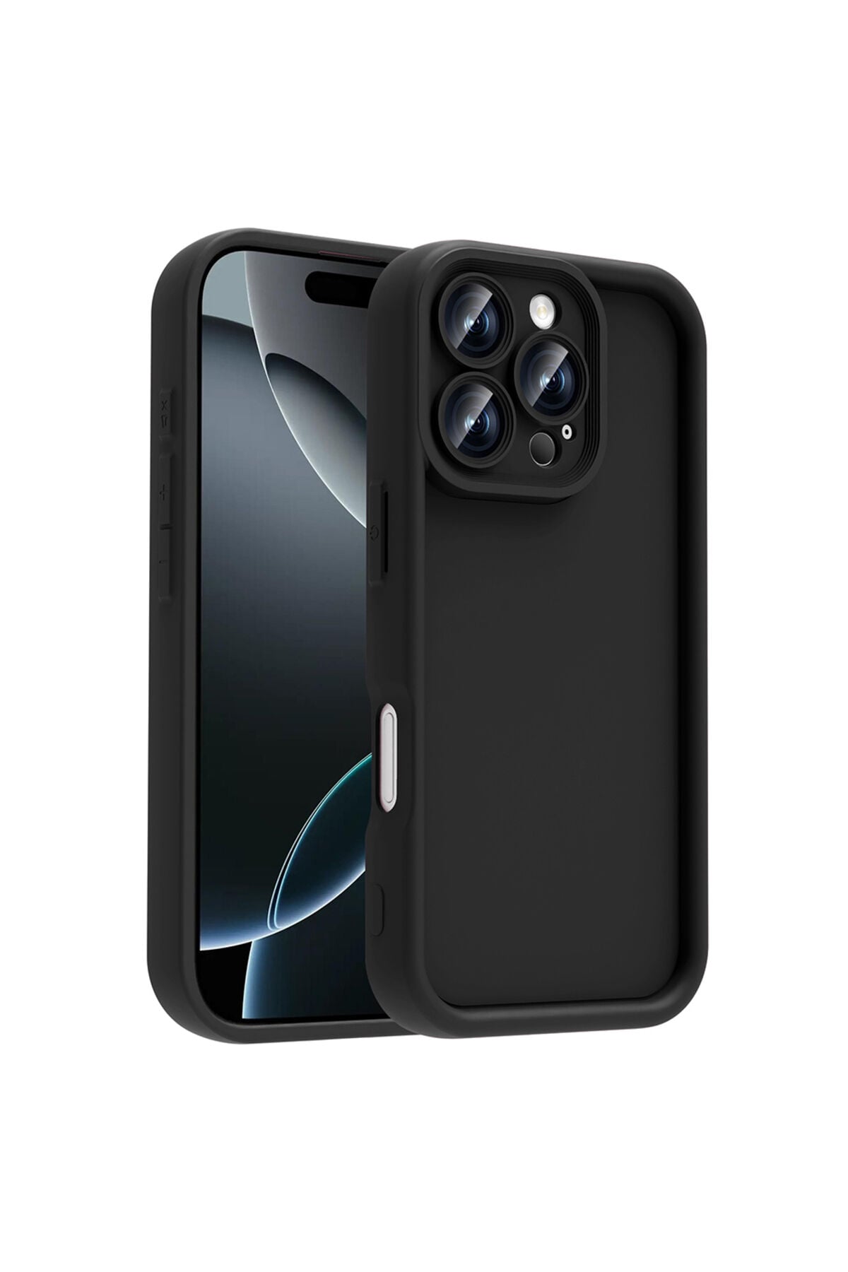 iPhone 16 Pro Kılıf Kamera Korumalı Zore Ananas Kapak - Koyu Yeşil Siyah
