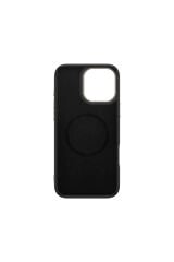 iPhone 16 Pro Max Kılıf M-safe Şarj Özellikli Karbon Fiber Görünümlü Zore Antina Kapak - Gri Gri
