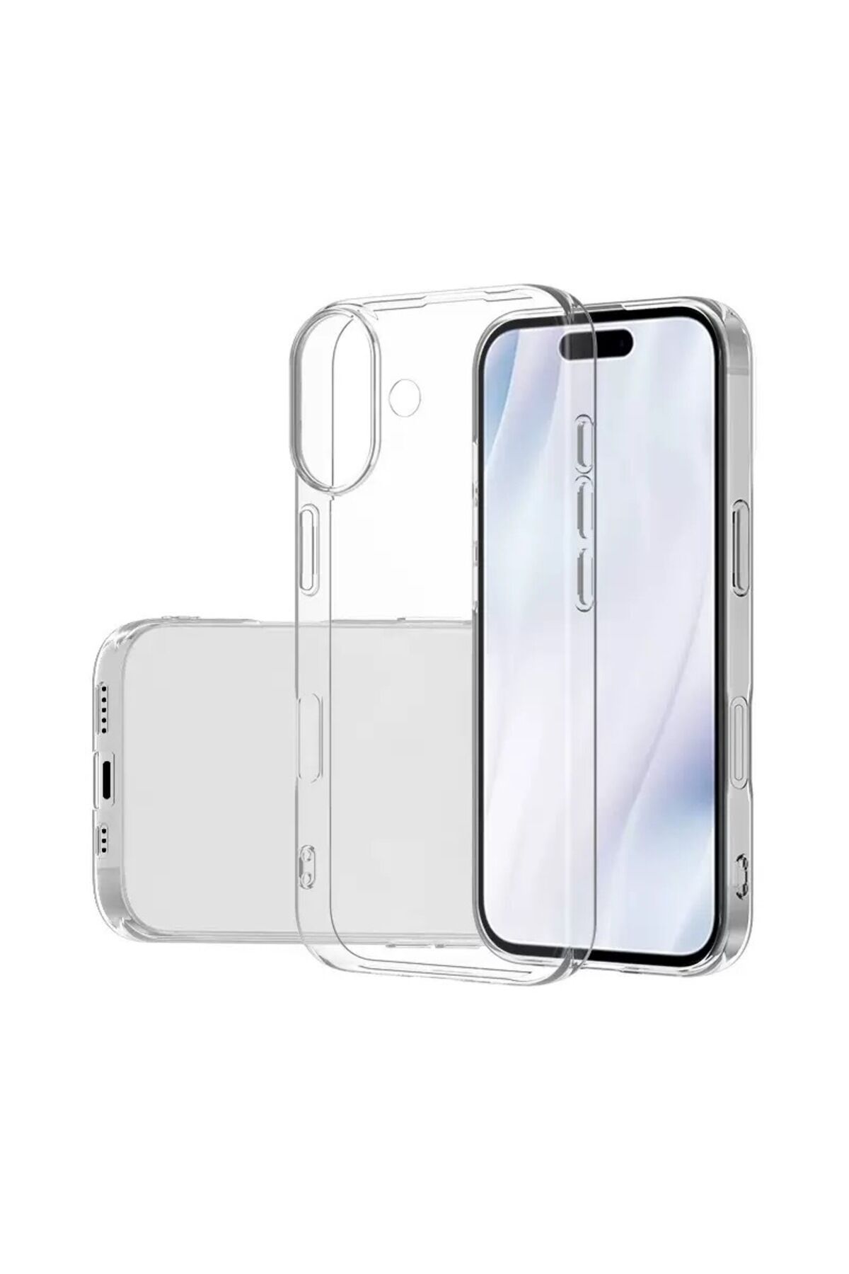 iPhone 17 Kılıf Zore Süper Silikon Kapak - Şeffaf Şeffaf