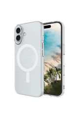 iPhone 17 Kılıf SEKO M-safe Şarj Özellikli Şeffaf Kamera Çerçeveli Porto Kapak - Şeffaf Şeffaf