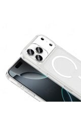 iPhone 17 Pro Kılıf SHRP M-safe Şarj Özellikli Şeffaf Kamera Çerçeveli Porto Kapak - Şeffaf Şeffaf