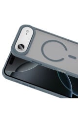 iPhone 17 Air Kılıf M-safe Şarj Özellikli Mat Arka Yüzey Zore Sio Kapak - Desert Titanyum Turuncu
