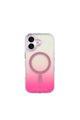 iPhone 17 Kılıf M-safe Şarj Özellikli Transparan Renk Geçişli SEKO Toros Kapak - Rose Gold Siyah
