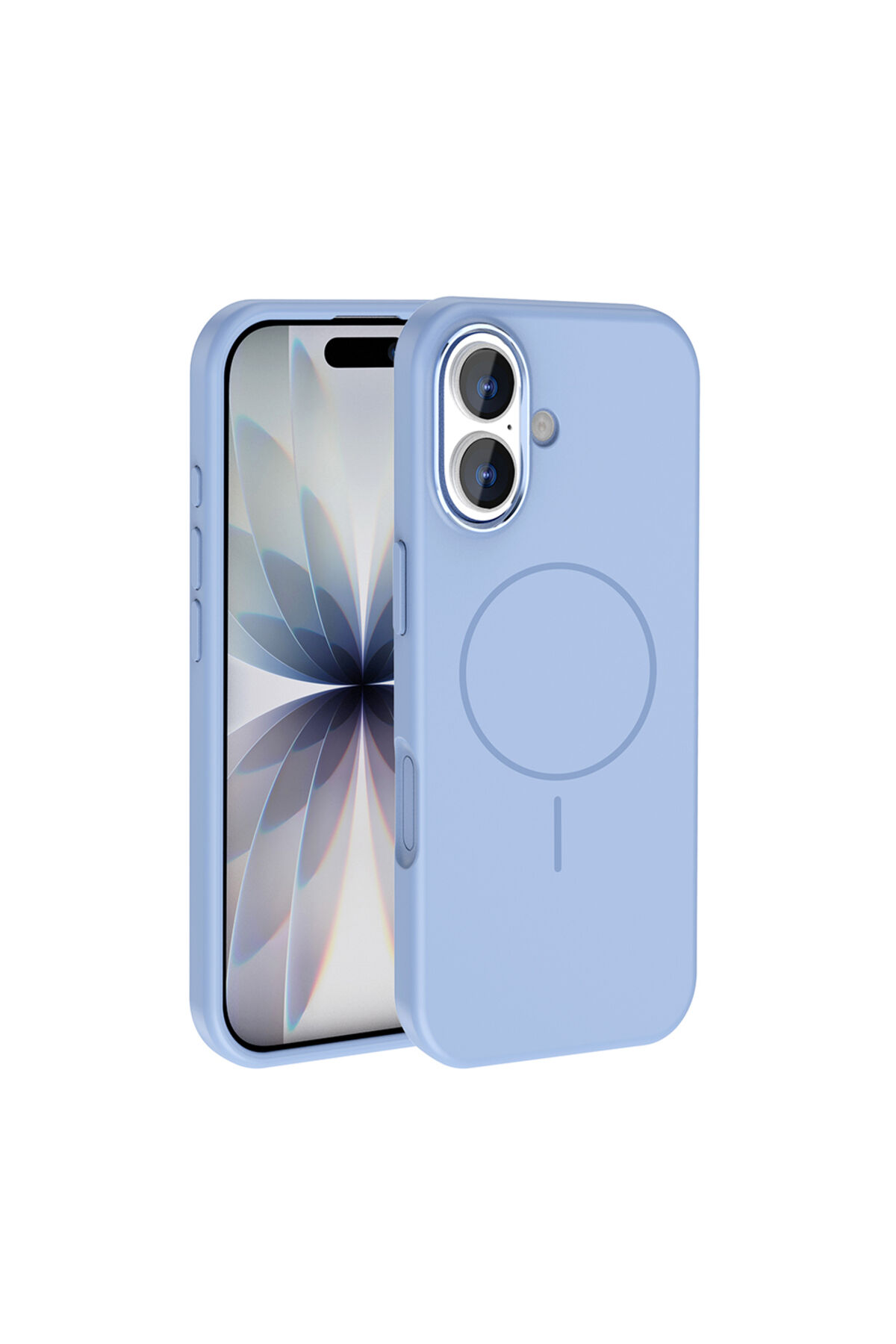 iPhone 17 Kılıf M-Safe Şarj Özellikli Metal Kamera Çerçeveli Zore Edi Silikon Kapak - Turuncu Turuncu