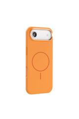 iPhone 17 Air Kılıf M-Safe Şarj Özellikli Metal Kamera Çerçeveli Zore Edi Silikon Kapak - Rose Gold Gri