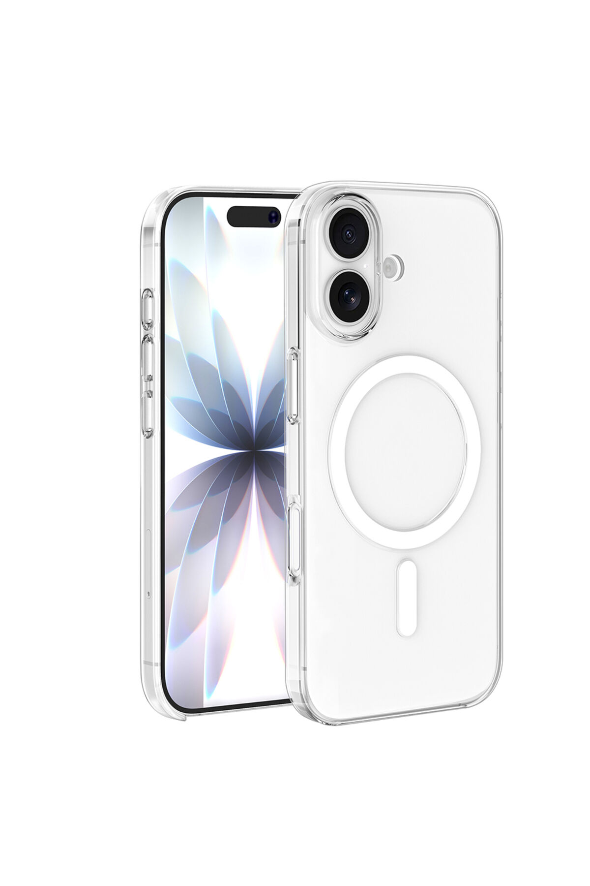 iPhone 16 Plus Kılıf Zore Wireless Şarj Özellikli Şeffaf Orjin Kapak - Şeffaf Şeffaf
