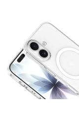 iPhone 17 Kılıf Zore Wireless Şarj Özellikli Şeffaf Orjin Kapak - Şeffaf Şeffaf