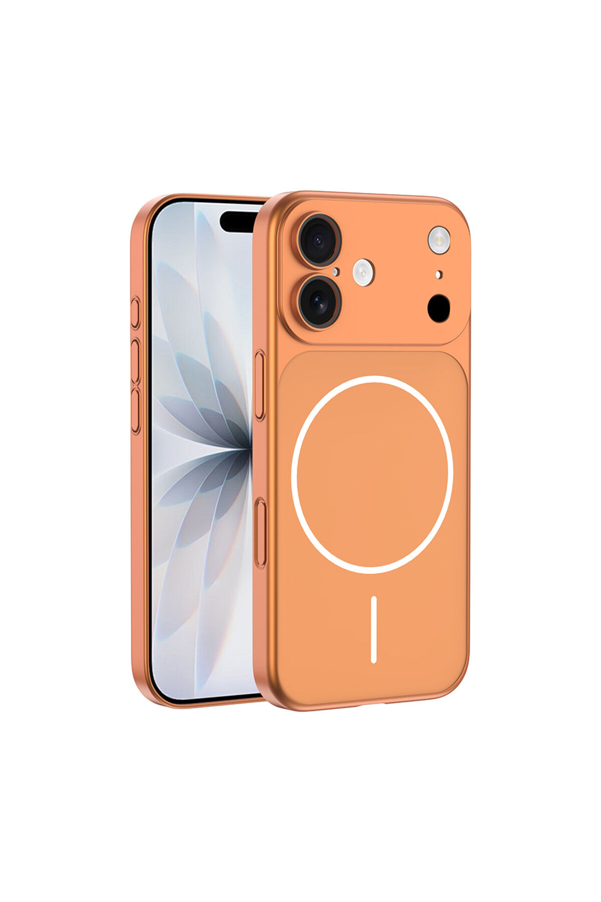 iPhone 16 Kılıf Zore M-Safe Şarj Özellikli Kamera Korumalı Spark Kapak - Mavi Mavi