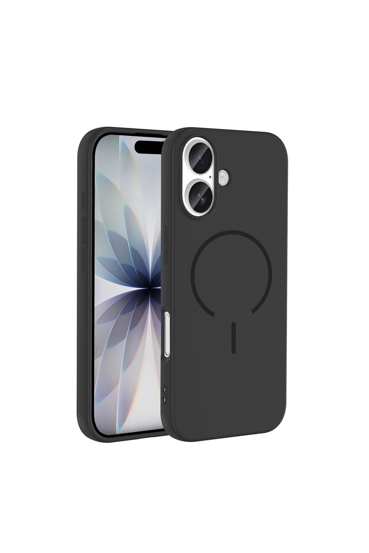 iPhone 17 Kılıf M-safe Şarj Özellikli Zore Meta Kapak - Lacivert Siyah