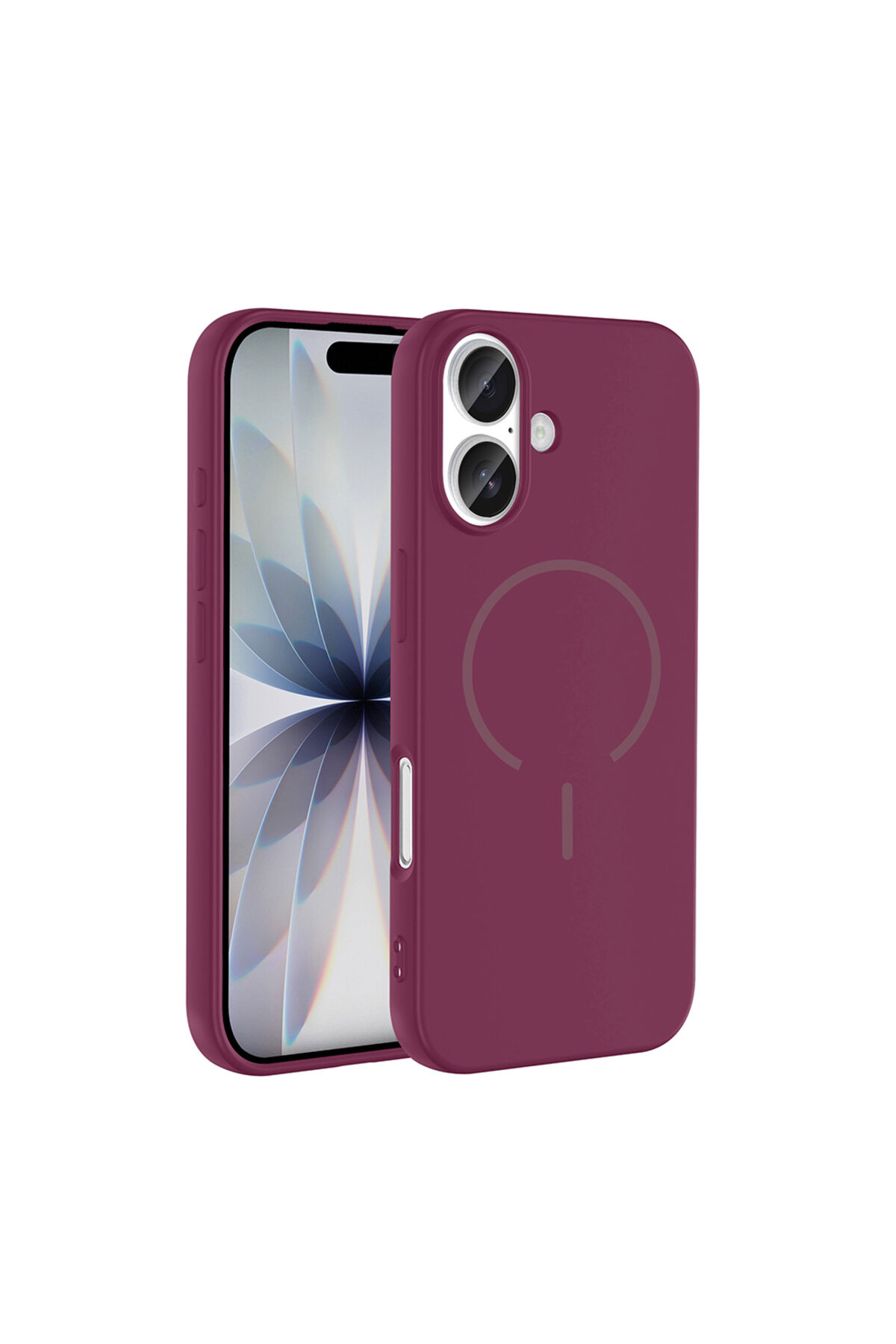 iPhone 17 Kılıf M-safe Şarj Özellikli Zore Meta Kapak - Lacivert Kahverengi