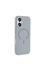 iPhone 17 Kılıf M-safe Şarj Özellikli Zore Meta Kapak - Lacivert Kahverengi