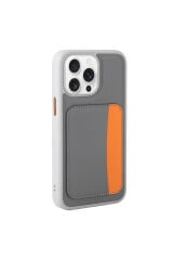 iPhone 16 Pro Kılıf Kartlıklı Zore X-Kart Silikon Kapak - Lacivert Lacivert