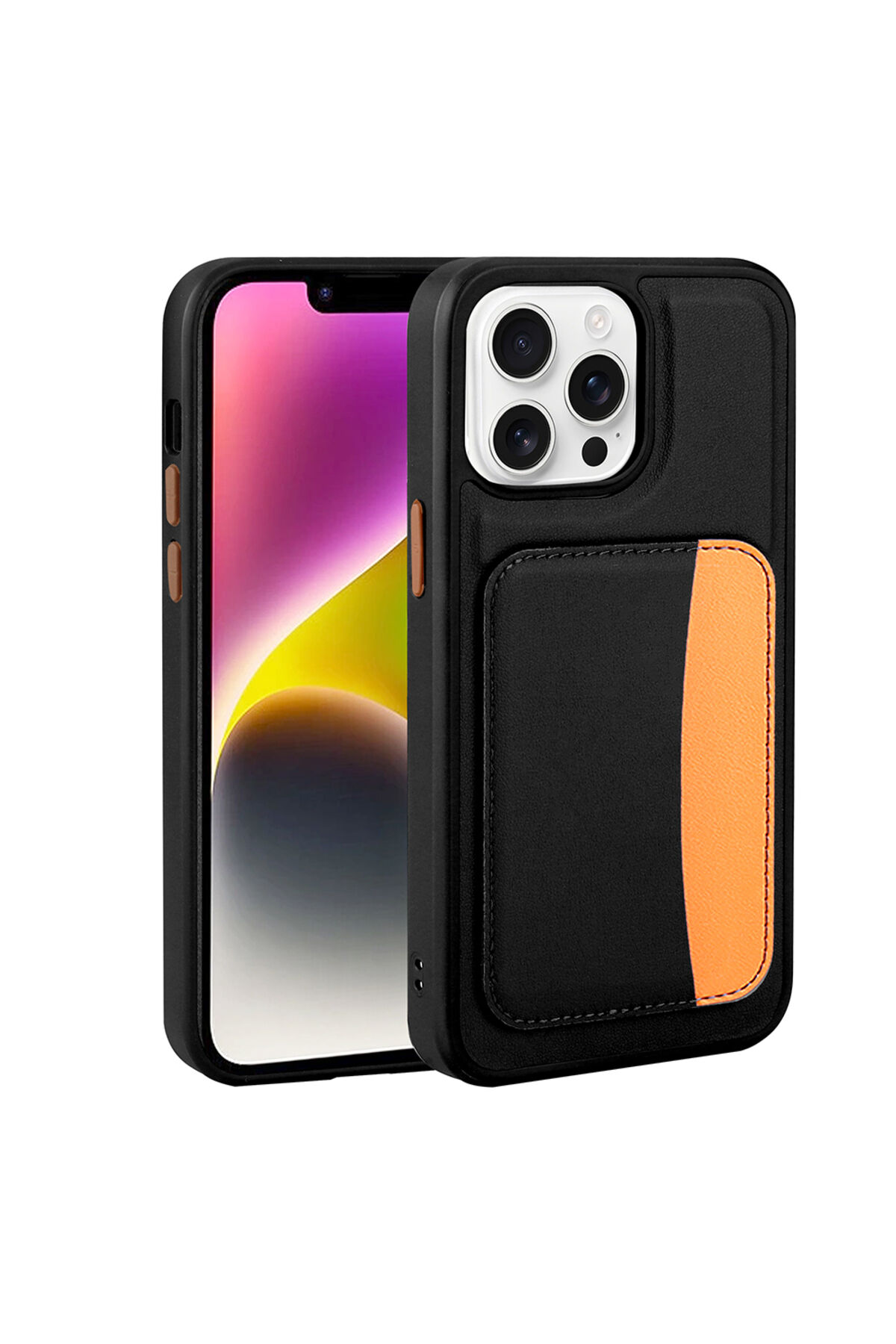 iPhone 16 Pro Max Kılıf Kartlıklı Zore X-Kart Silikon Kapak - Koyu Gri Gri
