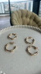 Xuping Burgu Halka Küpe Rose Gold