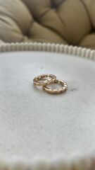 Xuping Zirkon Taşlı Halka Küpe Rose Gold