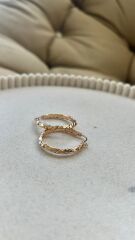 Xuping Burgu Detaylı Halka Küpe Rose Gold