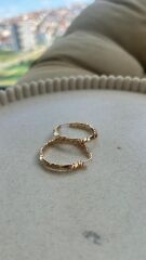 Xuping Burgu Detaylı Halka Küpe Rose Gold