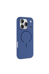 iPhone 17 Pro Kılıf M-safe Şarj Özellikli Zore Meta Kapak - Turuncu Pembe