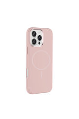 iPhone 16 Pro Kılıf M-Safe Şarj Özellikli Metal Kamera Çerçeveli Zore Edi Silikon Kapak - Siyah Siyah